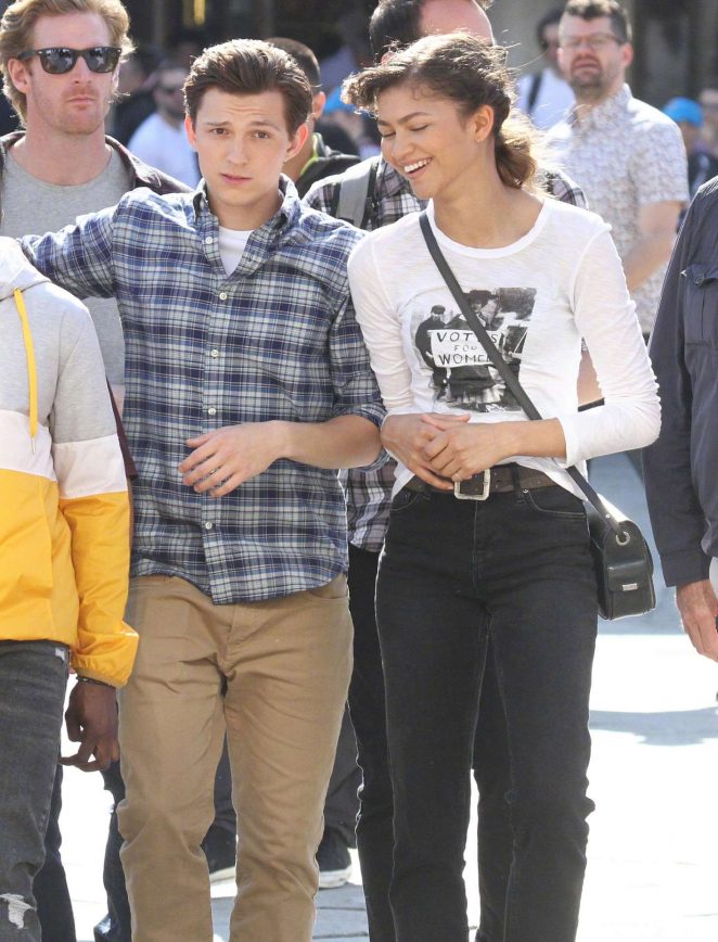 Zendaya and Tom Holland - Filming 'Spider-Man: Far From Home' in Venice