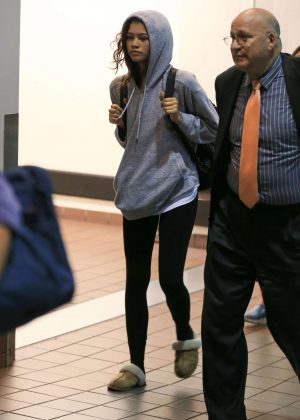 Zendaya - Arrives at LAX Airport in Los Angeles