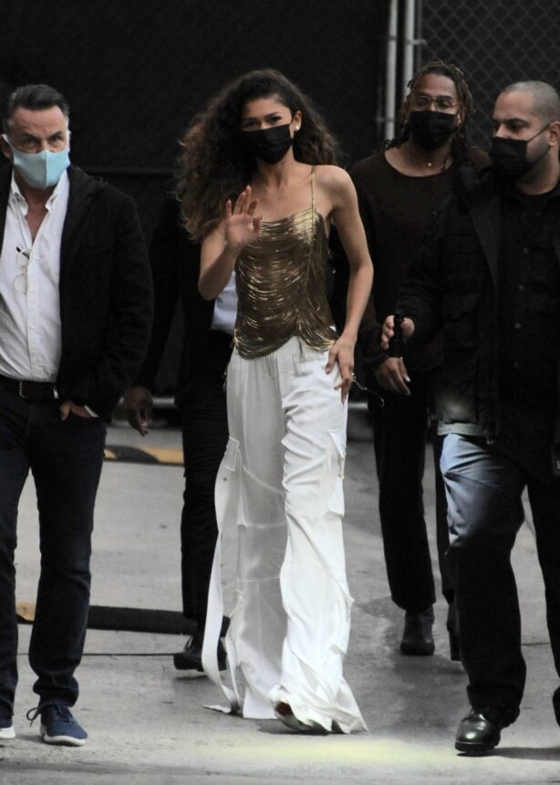Zendaya - Arrives for an appearance on Jimmy Kimmel Live in Hollywood