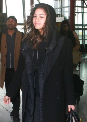 Zendaya at Heathrow Airport in London