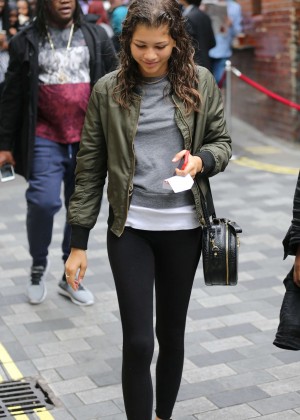 Zendaya in Tights out in London