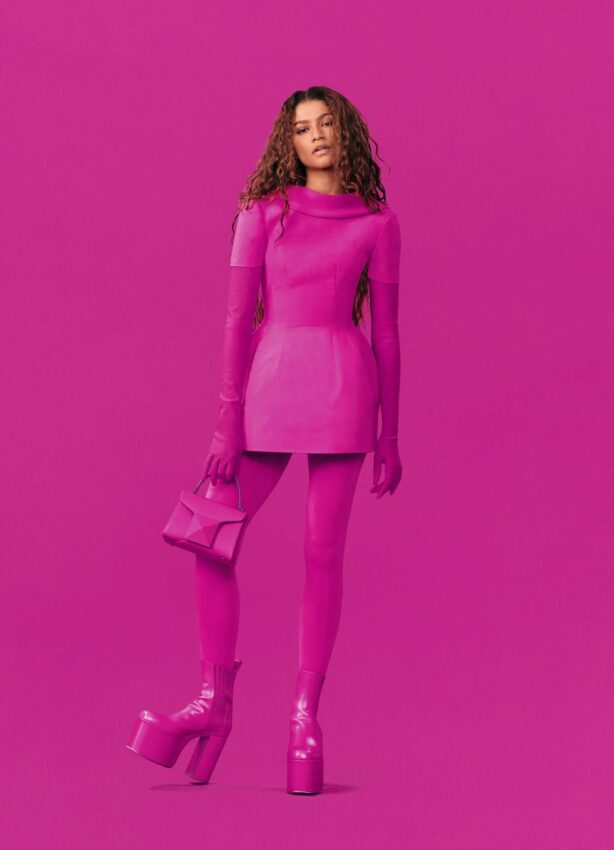 Zendaya - Valentino's PP Pink Campaign Fall 2022