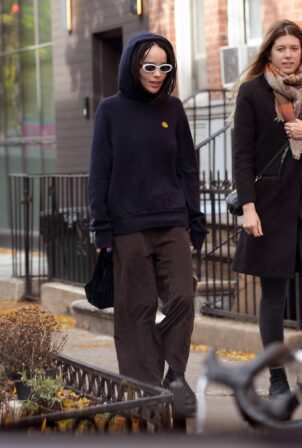 Zoe Kravitz - Out to get coffee in Brooklyn