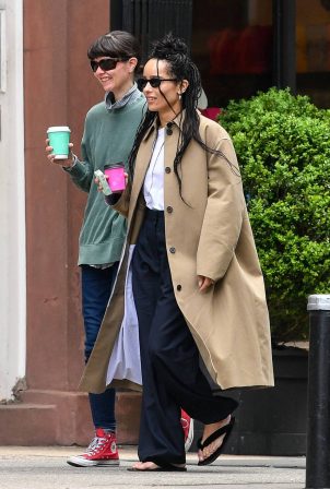 Zoe Kravitz - Seen while out with a friend in New York