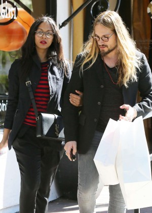 Zoe Saldana & Marco Perego Out in West Hollywood