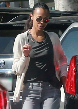 Zoe Saldana - Out and about in Los Angeles