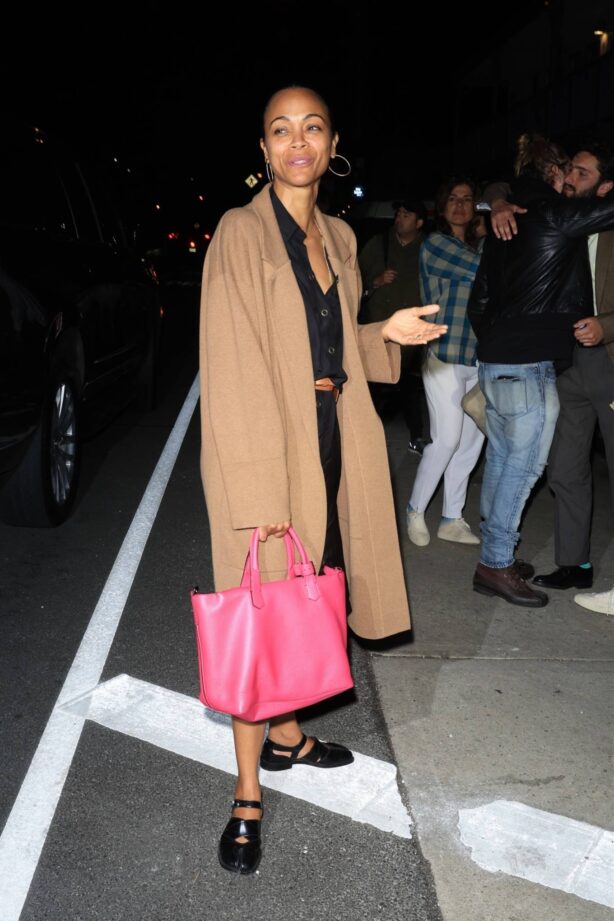Zoe Saldana - With her husband Marco steps out for dinner at Giorgio Baldi in Santa Monica