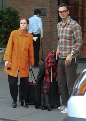 Zoey Deutch and her boyfriend Dylan Hayes - Leaving Bowery Hotel in New York