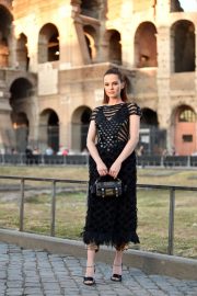 Zoey Deutch - Cocktail and Fendi Couture Fall Winter 2019-2020 in Rome