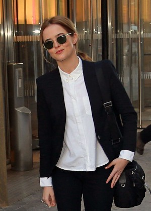 Zoey Deutch - Leaving The World Trade Center in NYC
