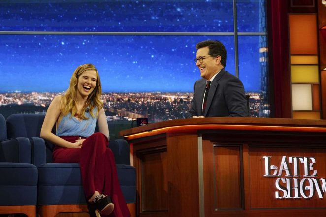 Zoey Deutch on 'The Late Show with Stephen Colbert' in New York